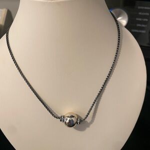 Ball and Chain Black and Gold Necklace with cubic details BRAND new